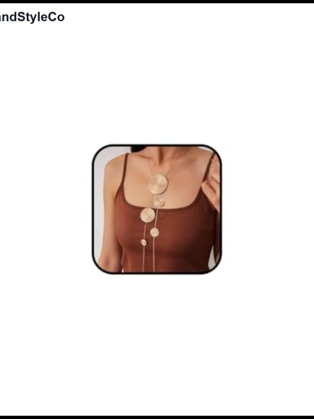 Chunky Gold Disc Pendant Necklace Oversized Statement Costume Jewelry